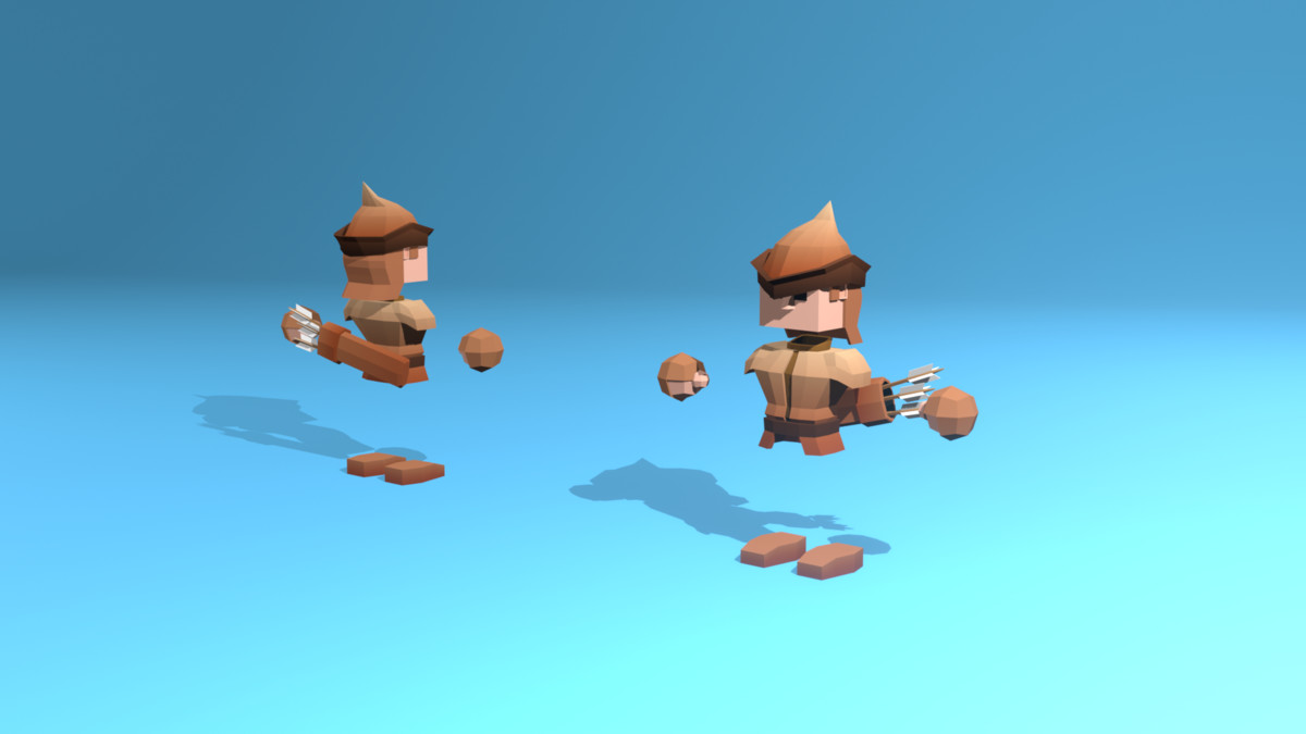 Low Poly Cubic Character - By Shokubutsu