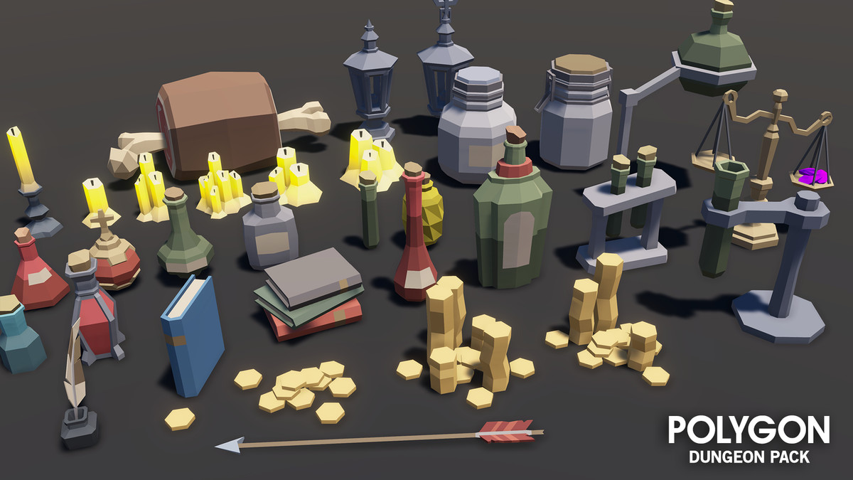 Value Bundle – POLYGON Dungeons Pack and Fantasy Dungeon Map