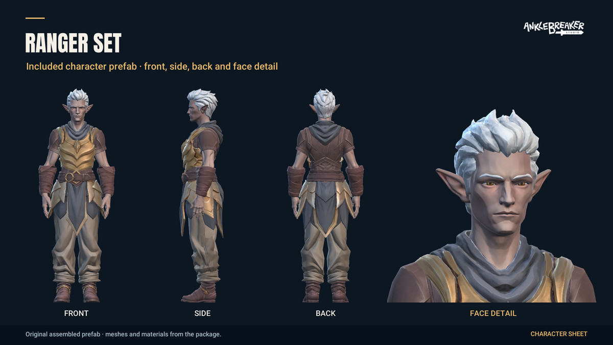 Stylized Elves Characters - Facial & Body Rig