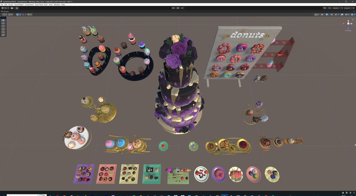 Sweet Dessert Asset Pack (Donuts, Cupcakes, Cake, Ice Cream, Candy)