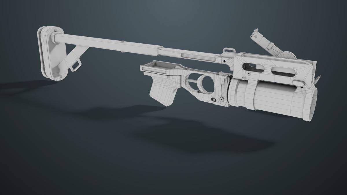 Grenade Launcher 03 Standalone Black URP HDRP Textures