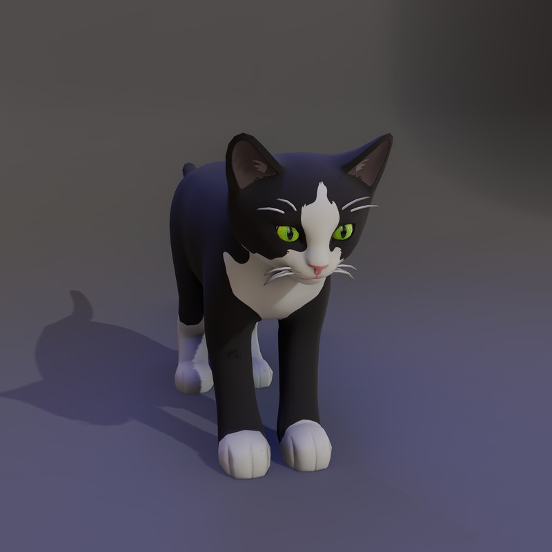 Low Poly Stylized Kittens