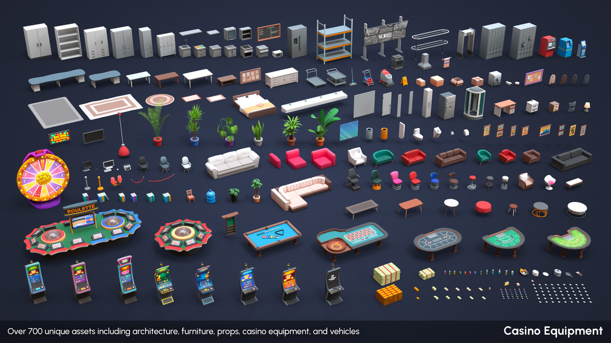 Casino - Low Poly Asset Pack