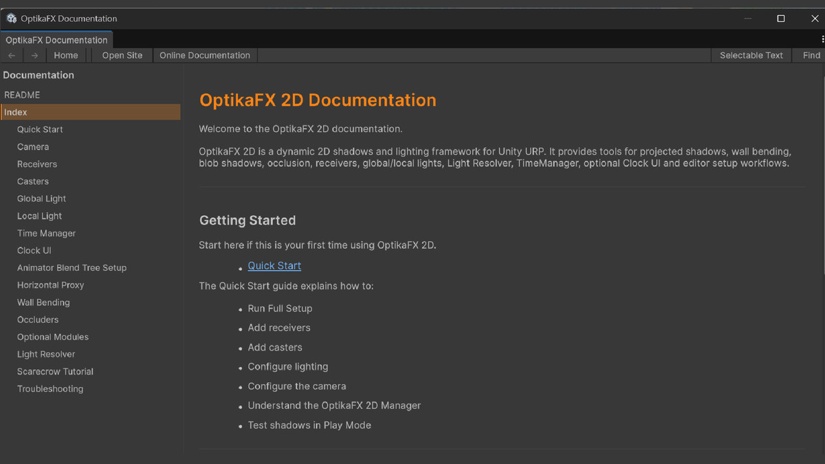 OptikaFX 2D | Dynamic Shadows for Unity URP