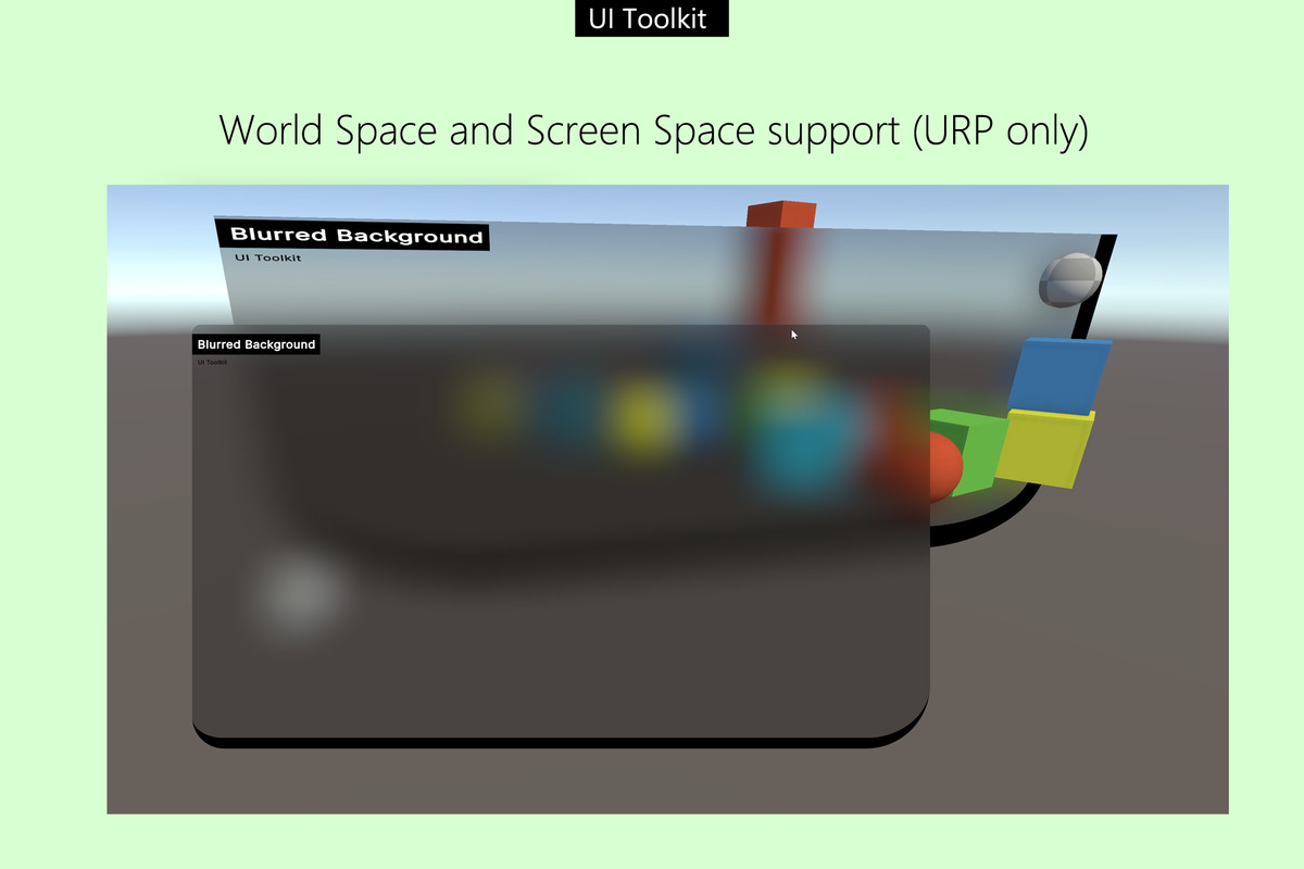 UI Toolkit Blurred Background - Fast translucent UI Blur image