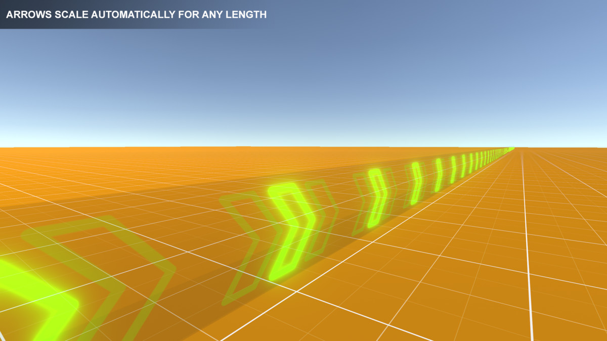 Track Guide Arrows Scrolling Directional Arrows: Neon Racing Guidance Arrows