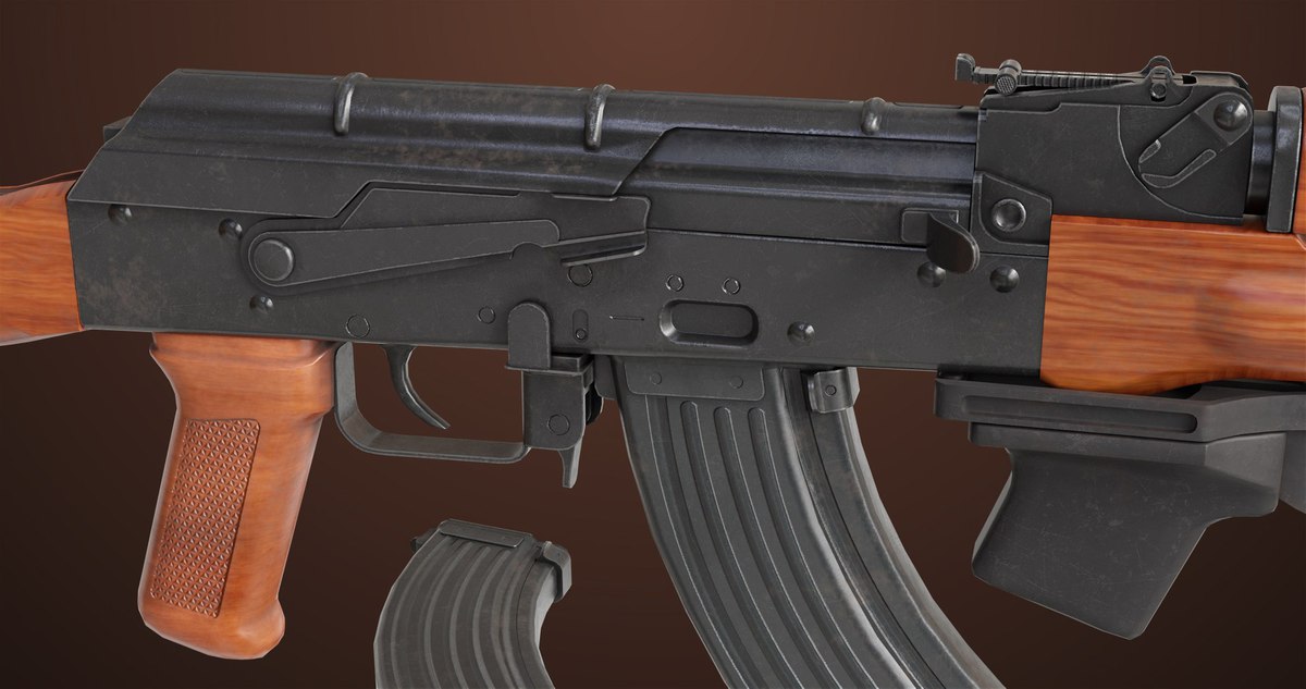 Light Machine Gun 10 Wood URP HDRP Textures