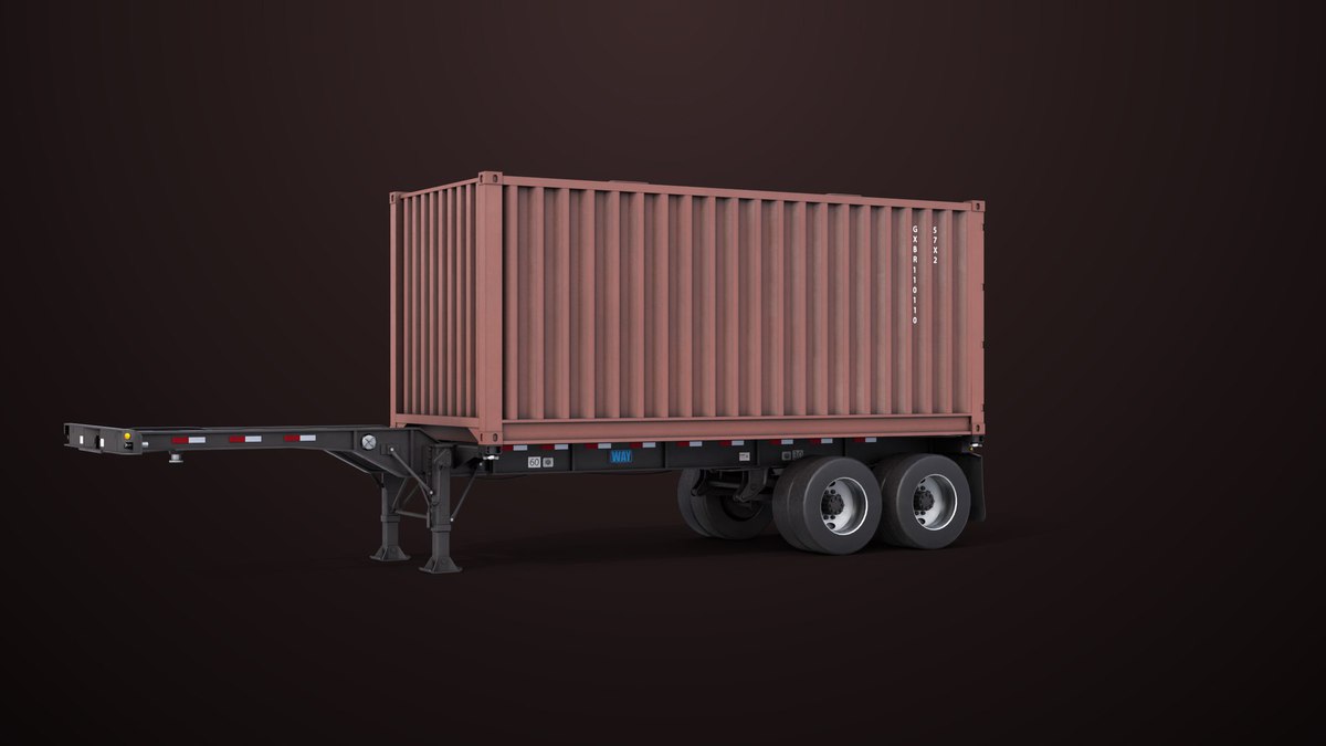 Container Carrier Trailer 03 URP HDRP Textures
