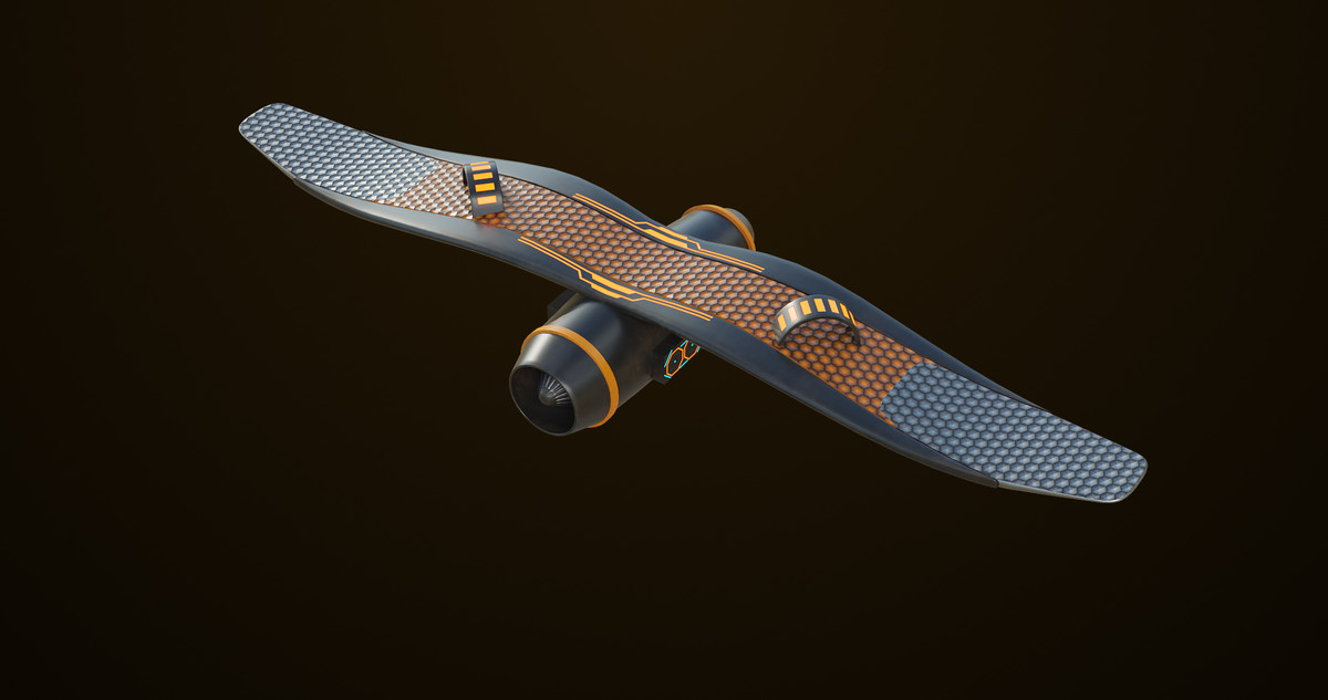 Sci Fi Hoverboard 6 URP HDRP Textures
