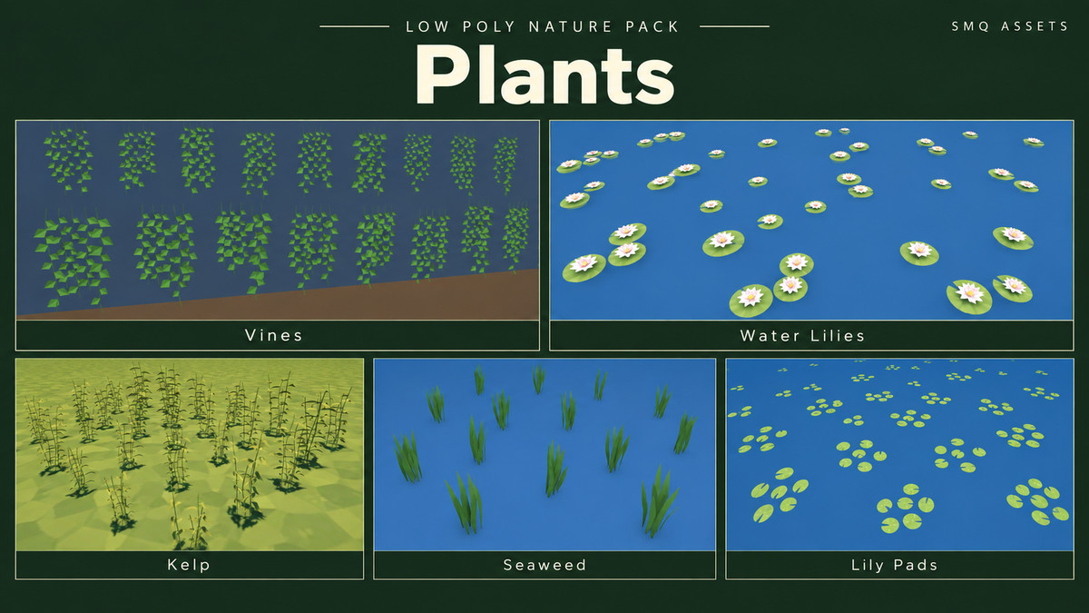 Low Poly Nature & Aquatic Plants