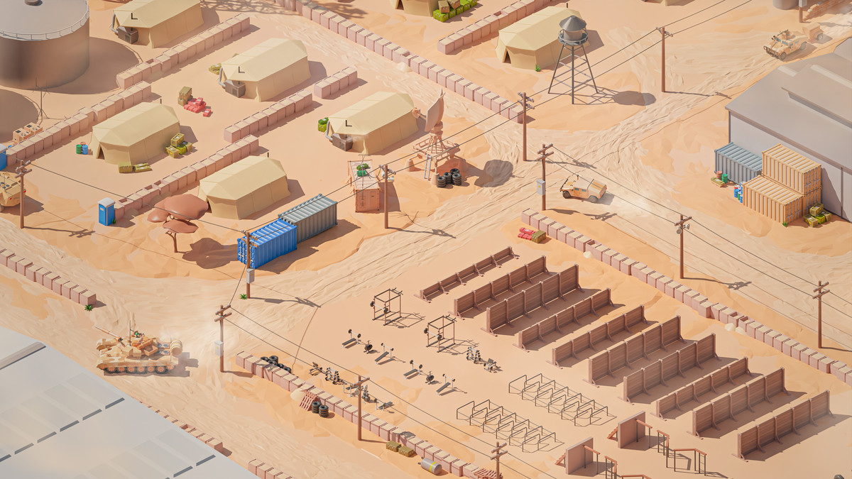 Military Desert - Low Poly 3D Models Pack
