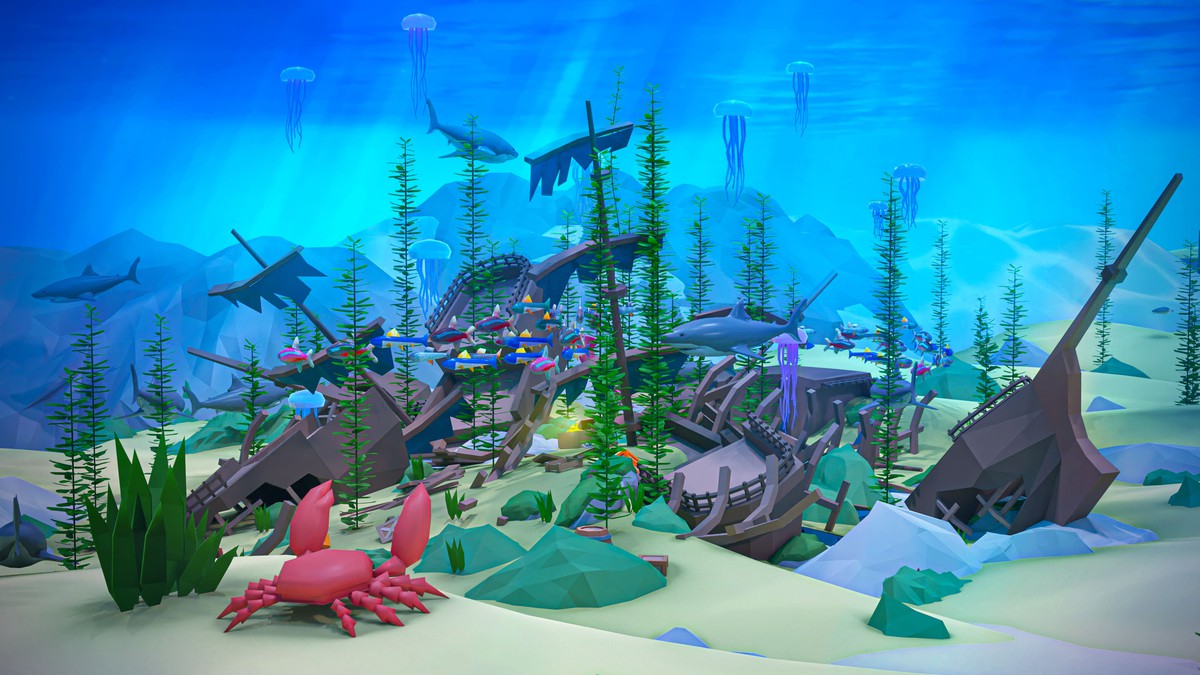 Underwater World - Low Poly 3D Models Pack