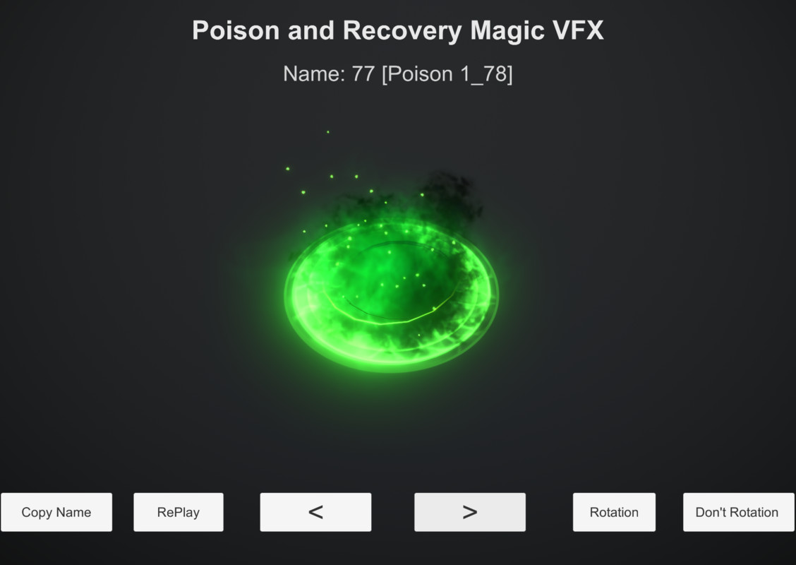 Poison and Recovery Magic VFX