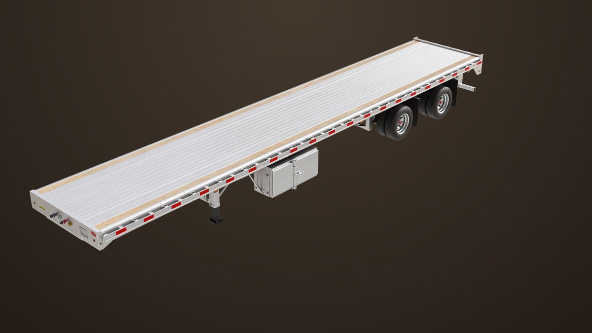 Flat Bed Trailer 05 Heavy Truck URP HDRP Textures