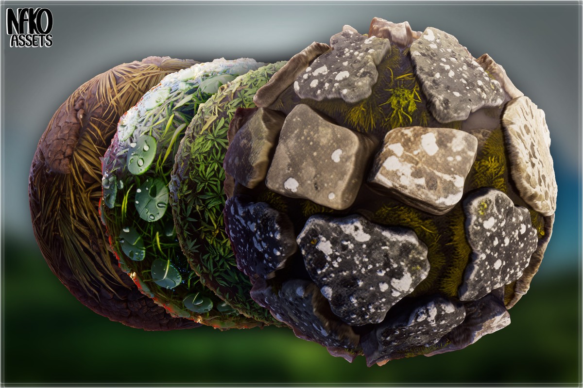 Forest 4K Materials x118 Textures of Realistic Nature | PBR HQ Terrain Pack