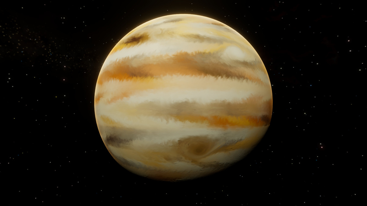 Gas Giants: Curl Flow Simulation, Shaders and In-Editor Baking