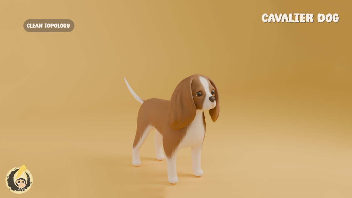 Animated Cavalier Dog