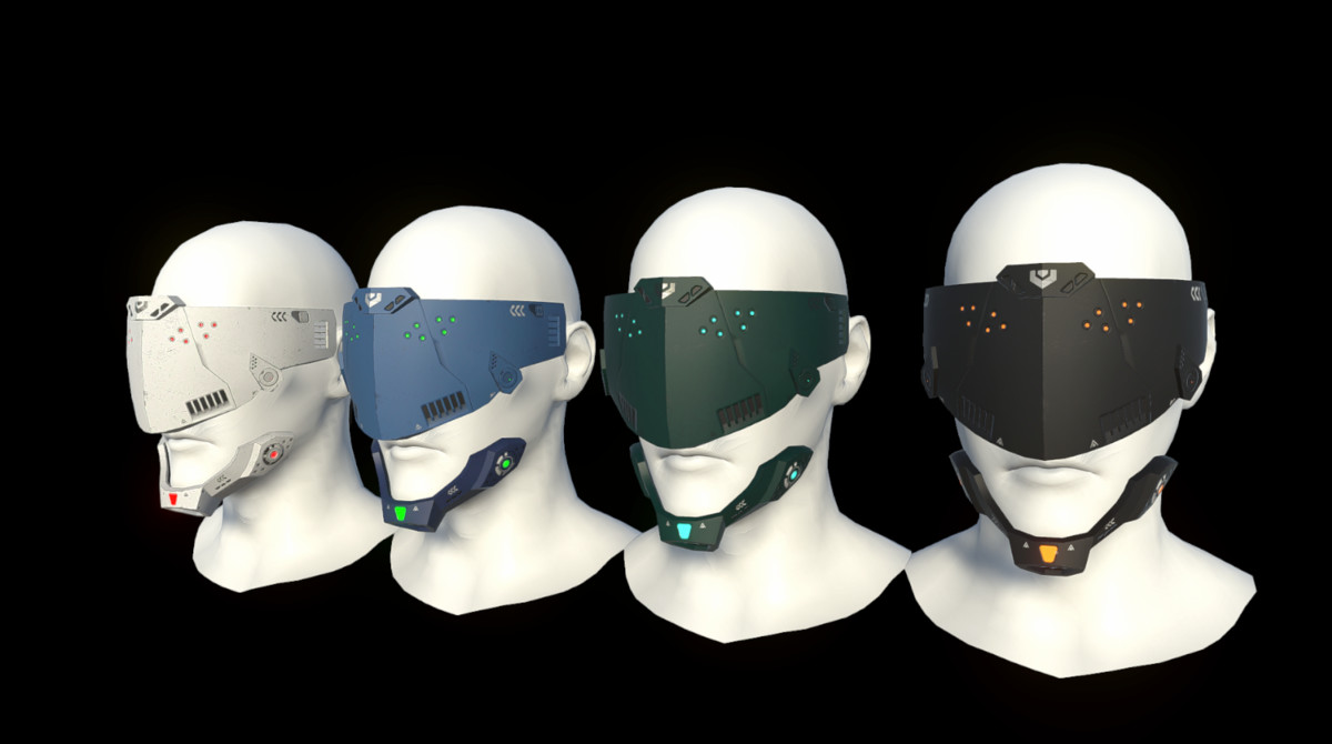 Cyberpunk Visors and Implants Pack 2