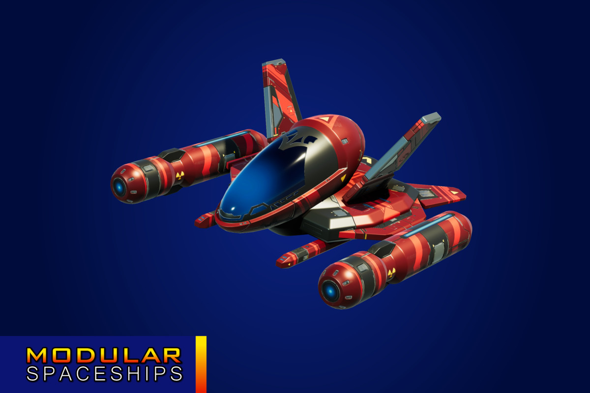 Sci-Fi Modular Spaceship Night Aye