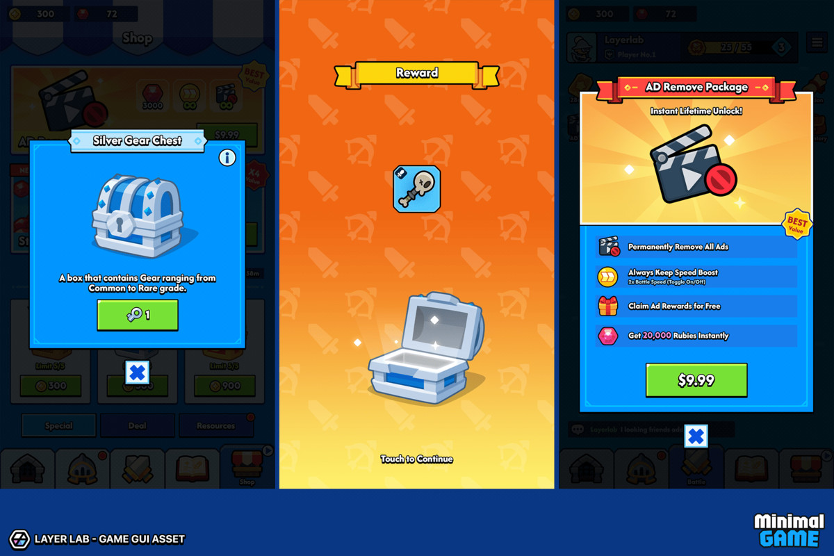 GUI Pro - Minimal Game Blue