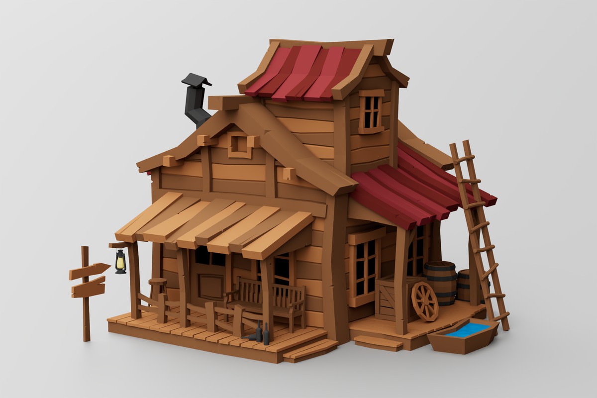 12 Wild West Buildings Pack