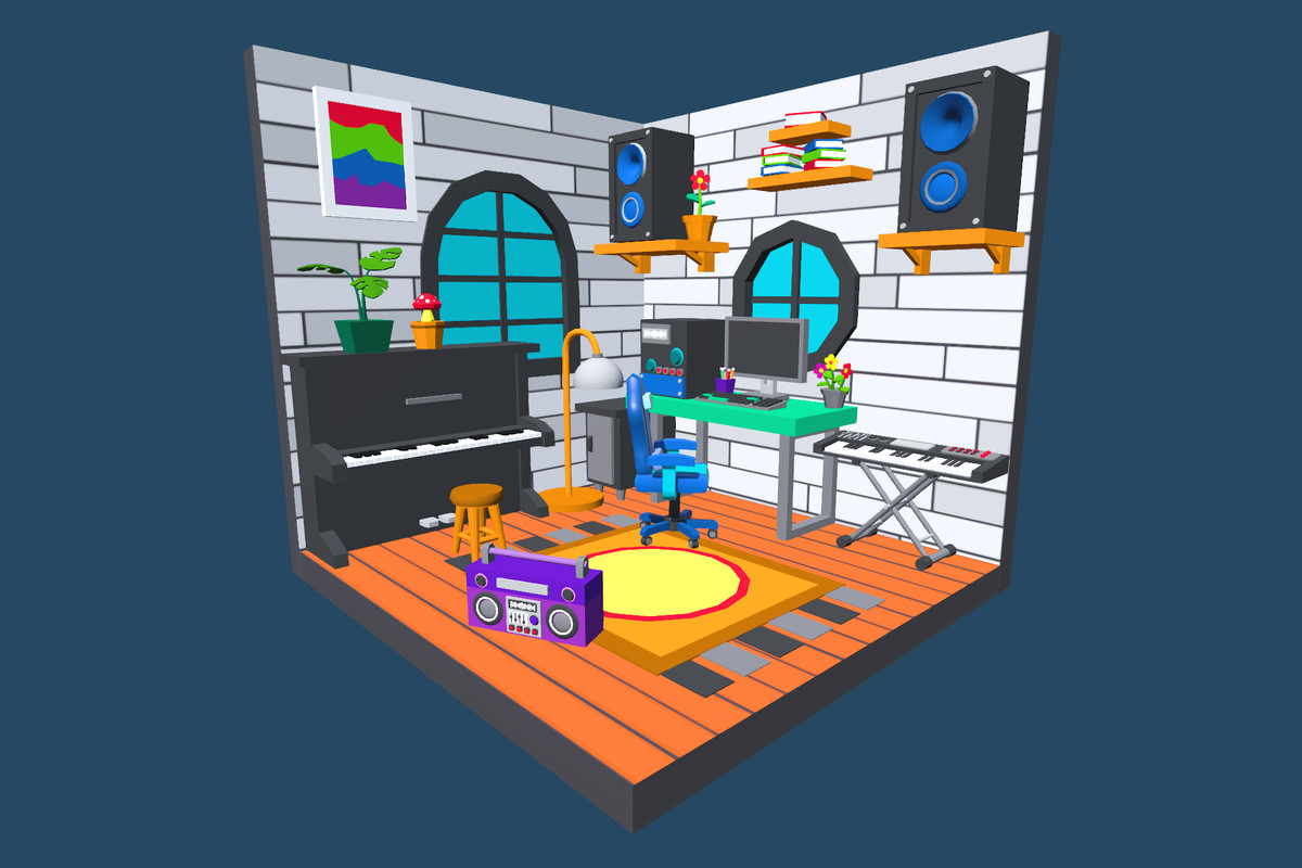 Cute Low Poly Furniture Pack - Colorful Interior Props