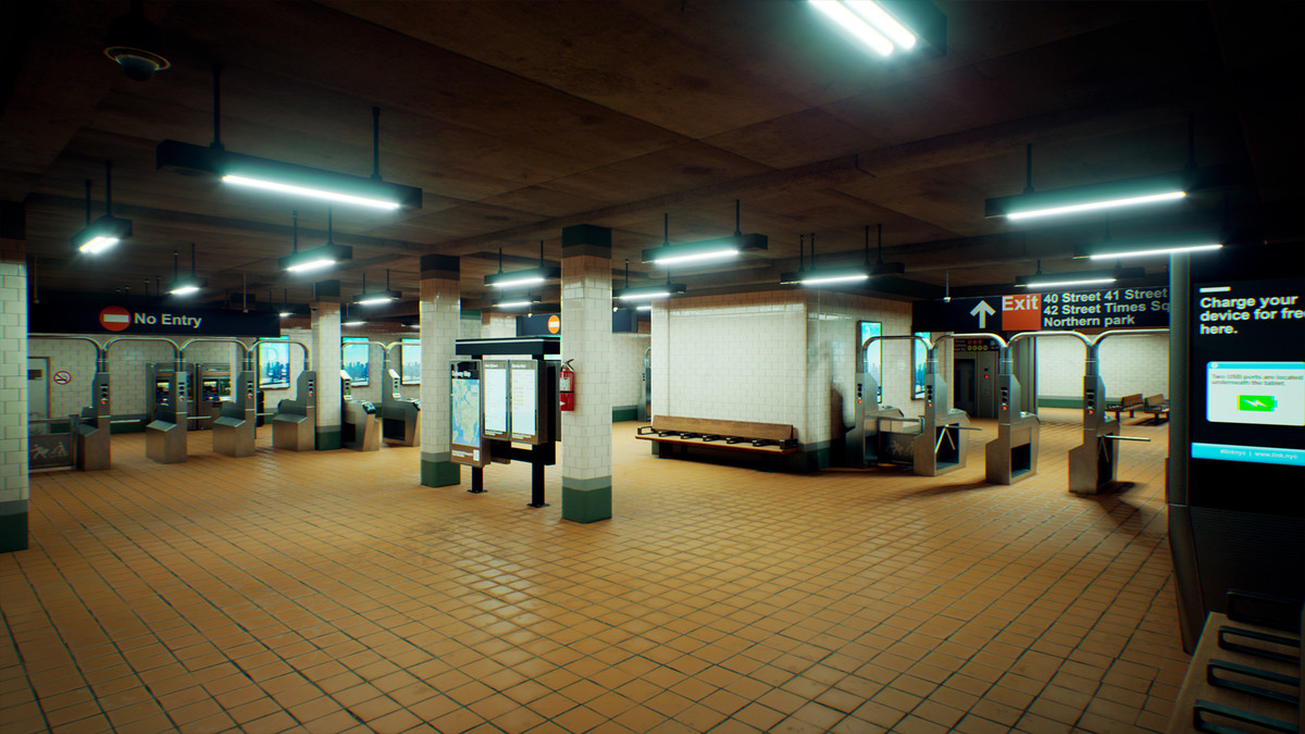 Subway Realm - Game-Ready NYC Metro Station