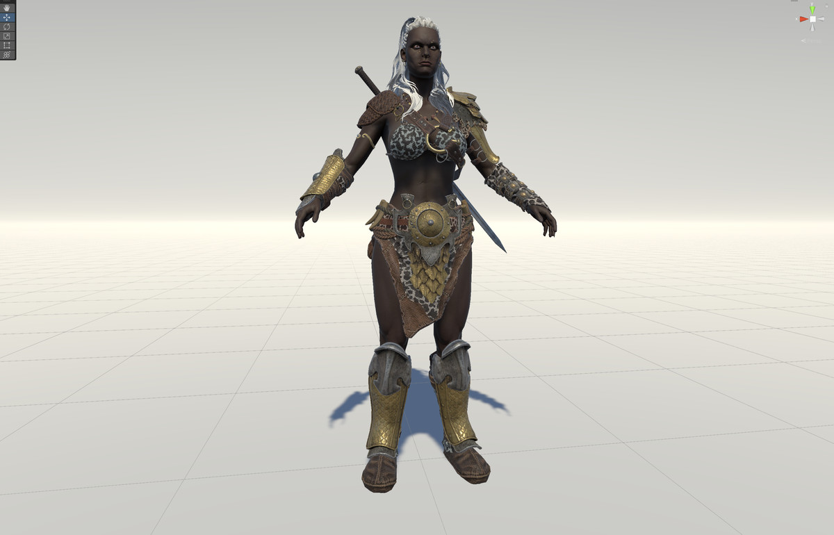 Barbarian Girl Game Ready