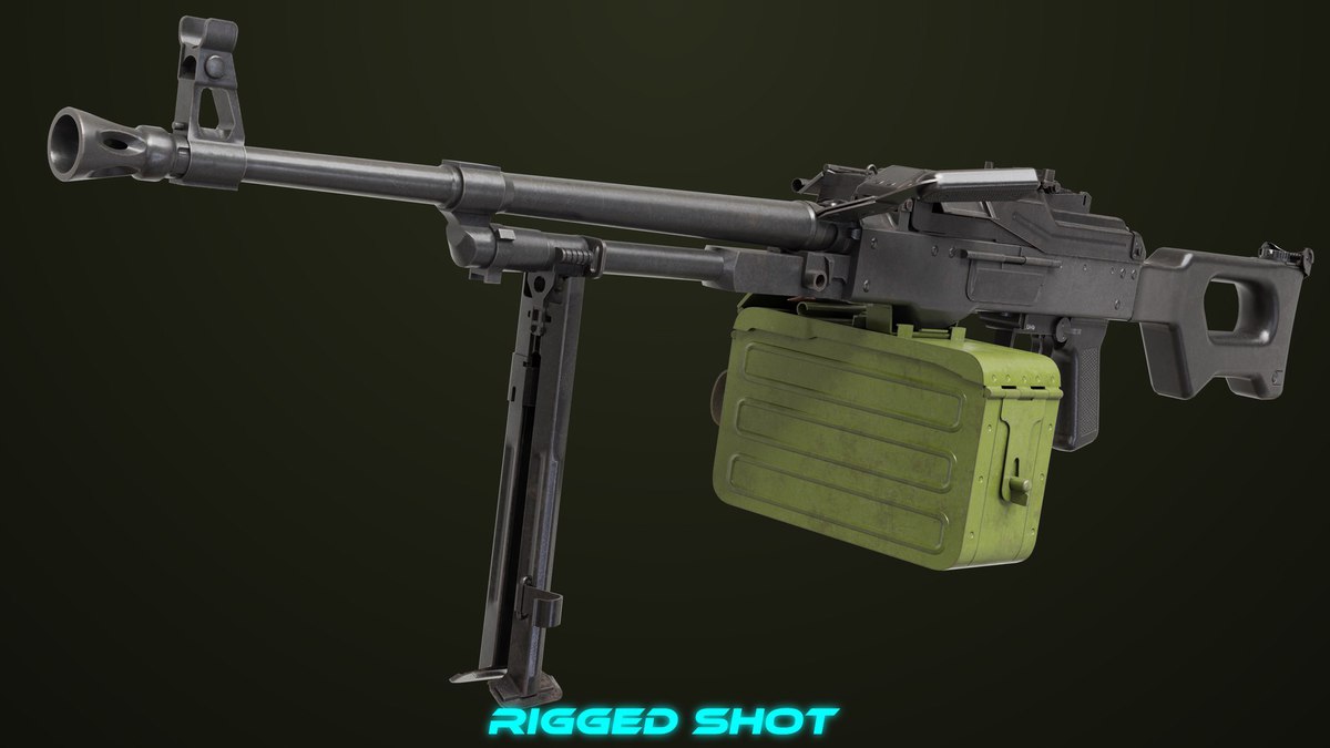 Machine Gun 11 Metal URP HDRP Textures