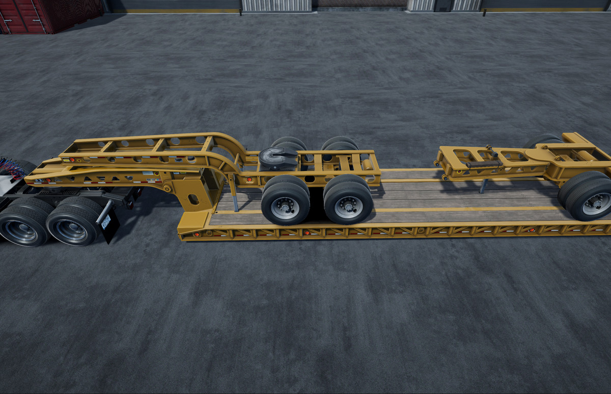 Lowboy semi truck
