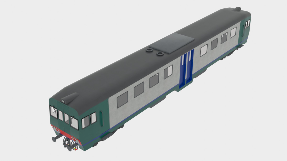 (URP) Simple Italian Train 3D model