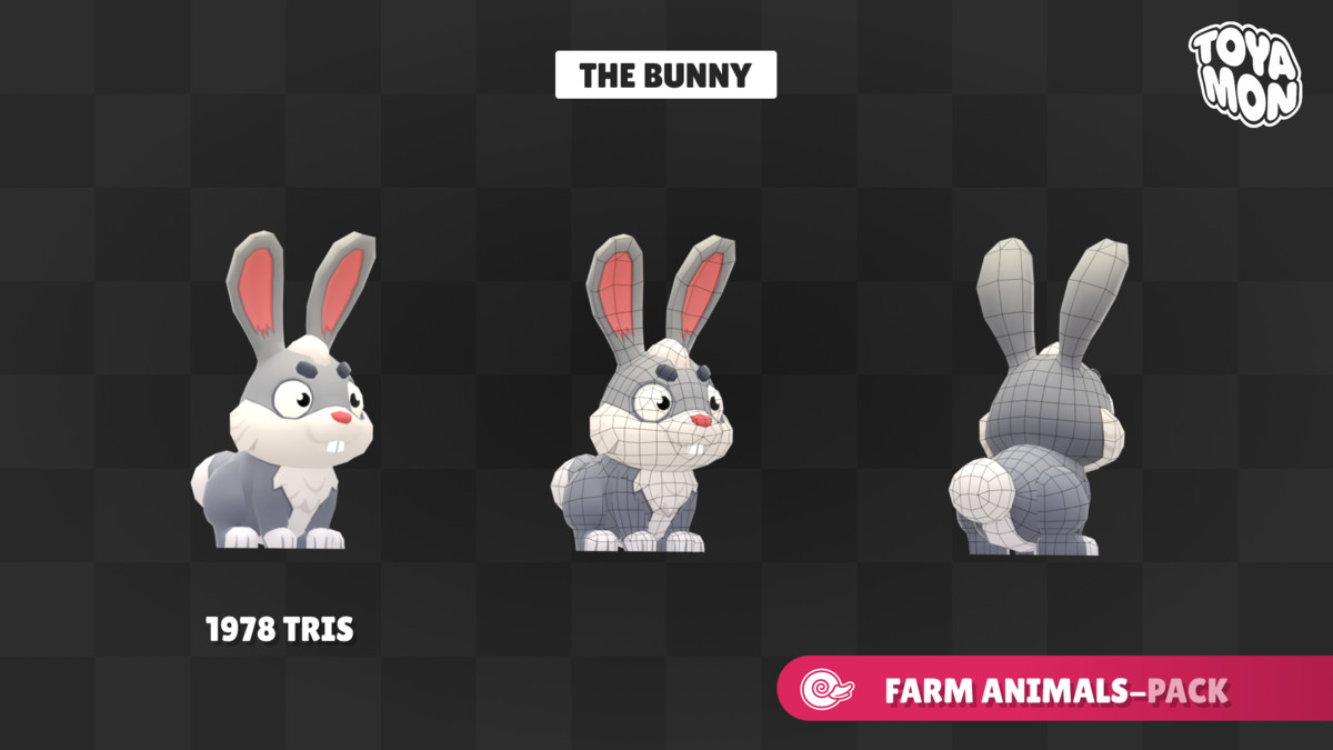 Stylized Farm Animals Pack - Low poly