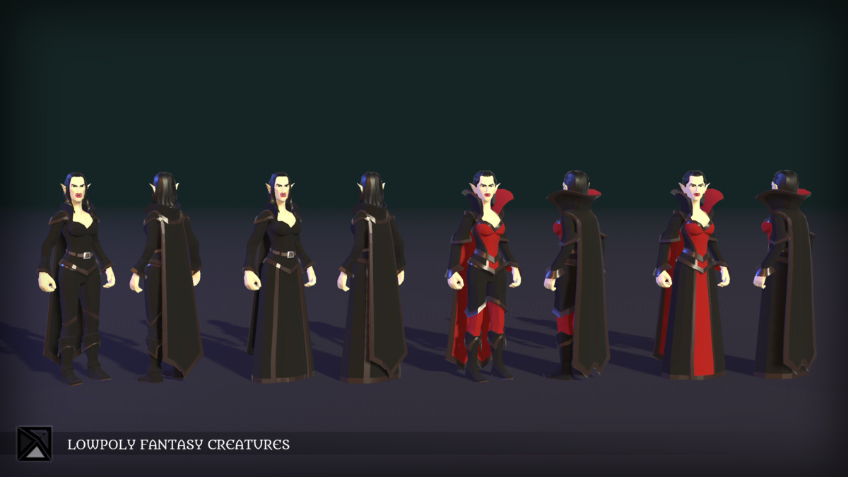 Lowpoly NPCs Bundle MEDIEVAL FANTASY SERIES