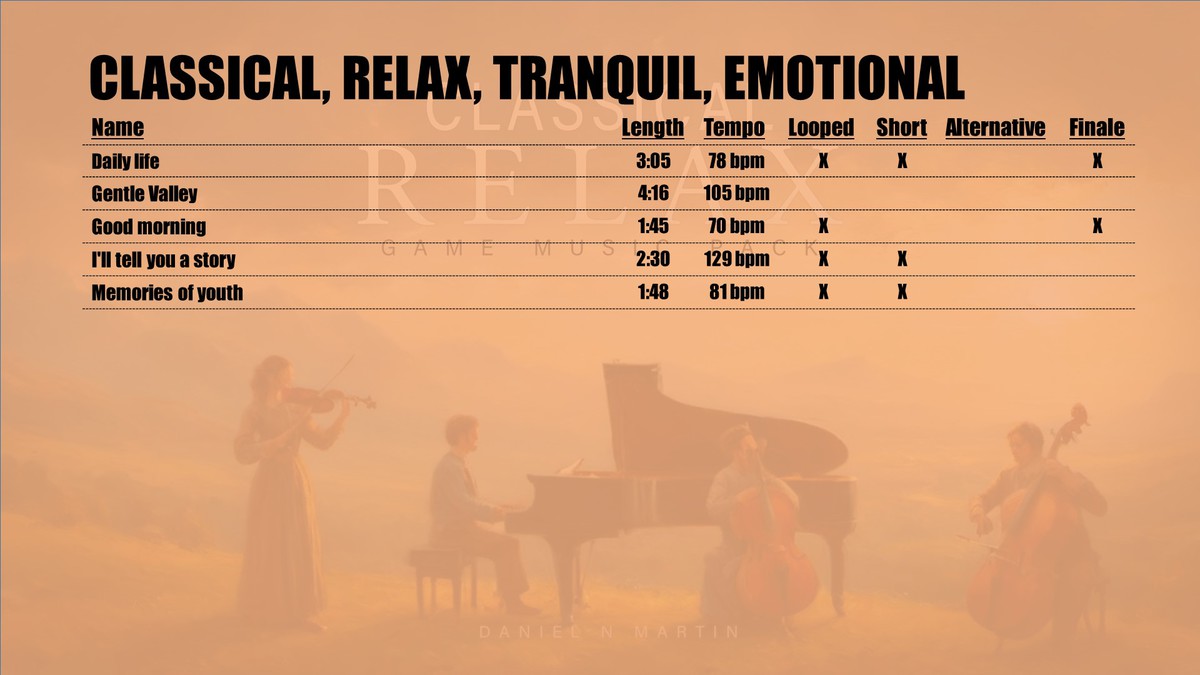 Game Classical Relax Music Pack