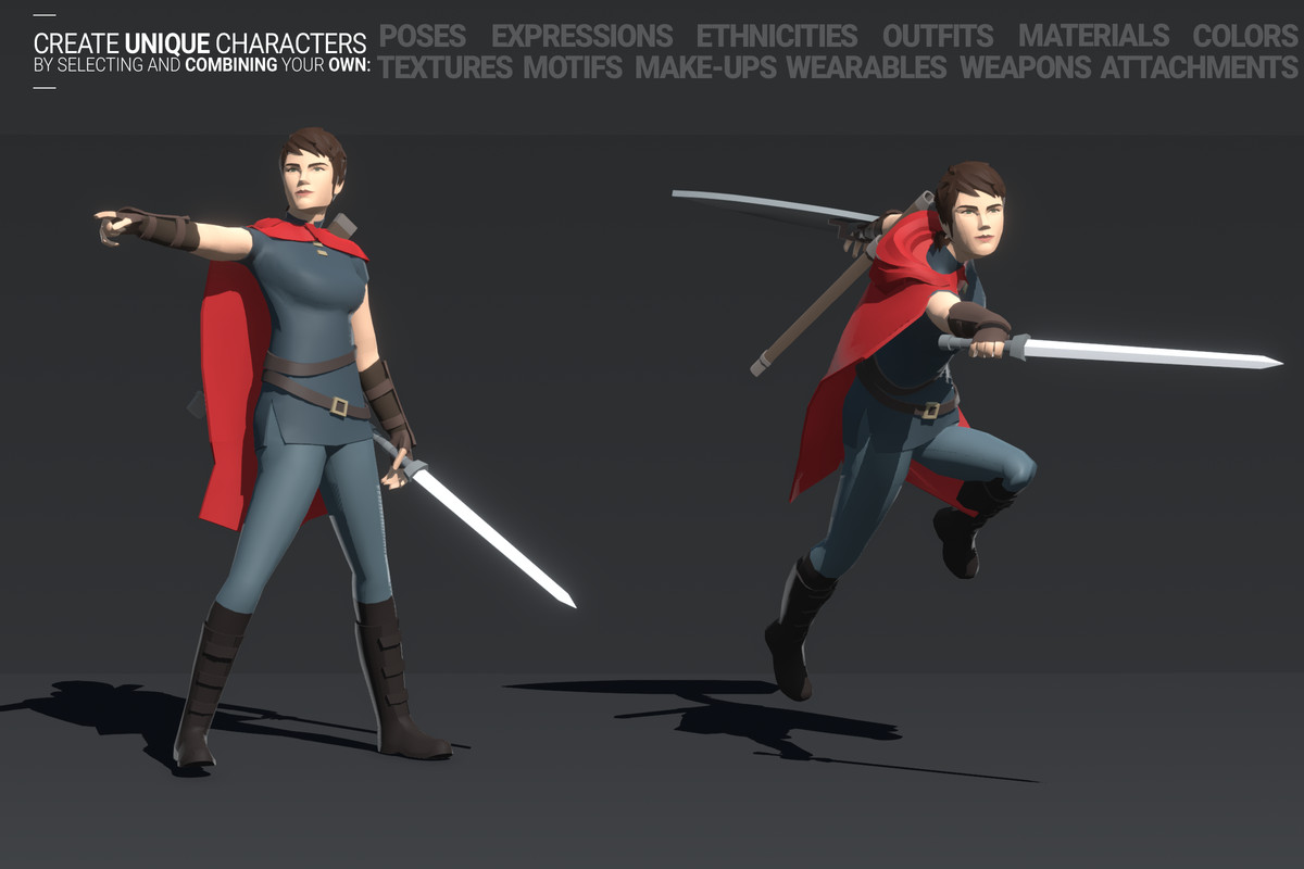 Polyquest Heroes: Warrior I Huntress