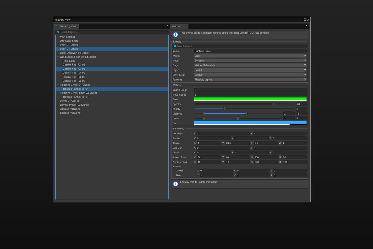 RTGUI - Runtime Tool GUI Framework