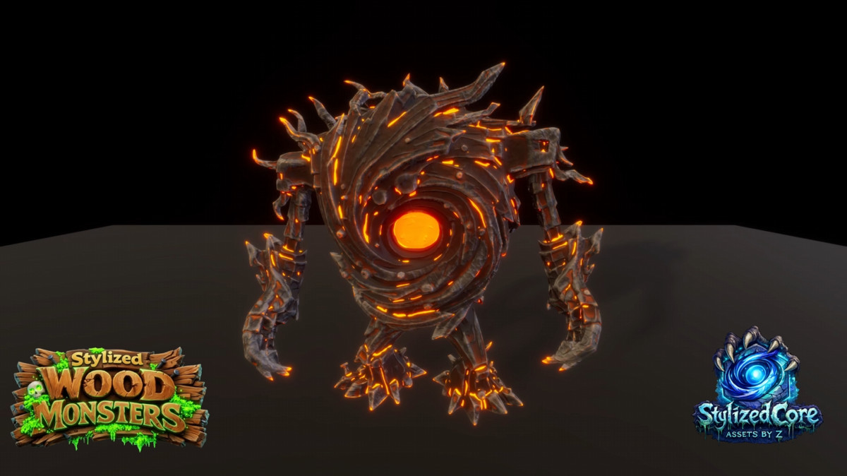Wood Monsters Pack 1 – 4 Stylized Animated Creatures (LOD + Skins)
