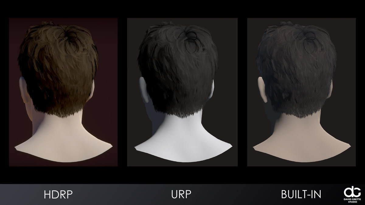 Realistic male hairstyles, pack #6 | Rigged hair, game-ready, low-poly