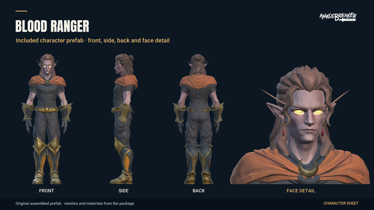 Stylized Elves Characters - Facial & Body Rig