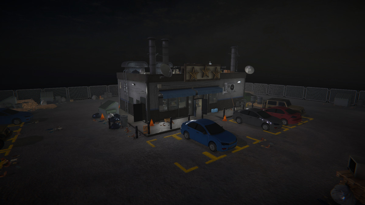 Realistic Modern Roadside Convenience Store Asset Package