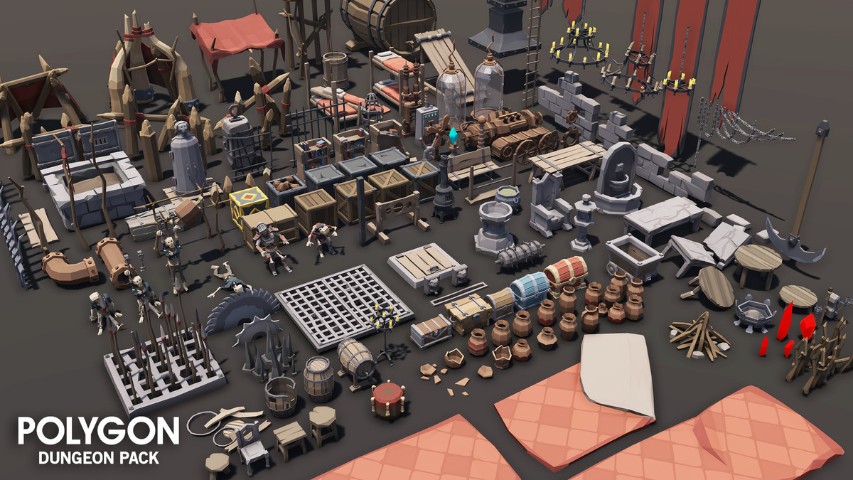 Value Bundle – POLYGON Dungeons Pack and Fantasy Dungeon Map