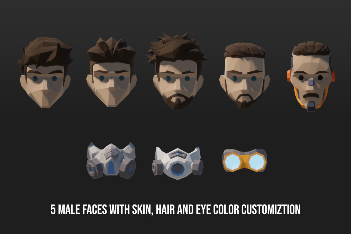 Low Poly Sci-Fi Characters