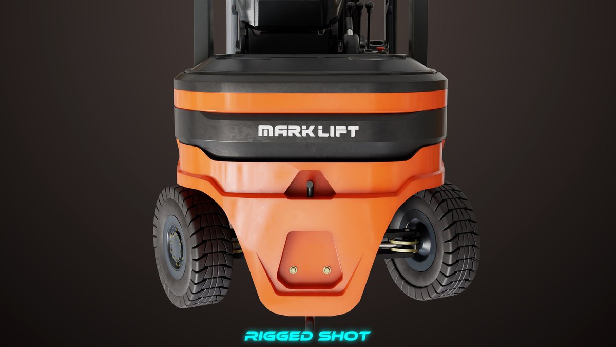 Forklift Truck03 Orange URP HDRP Textures