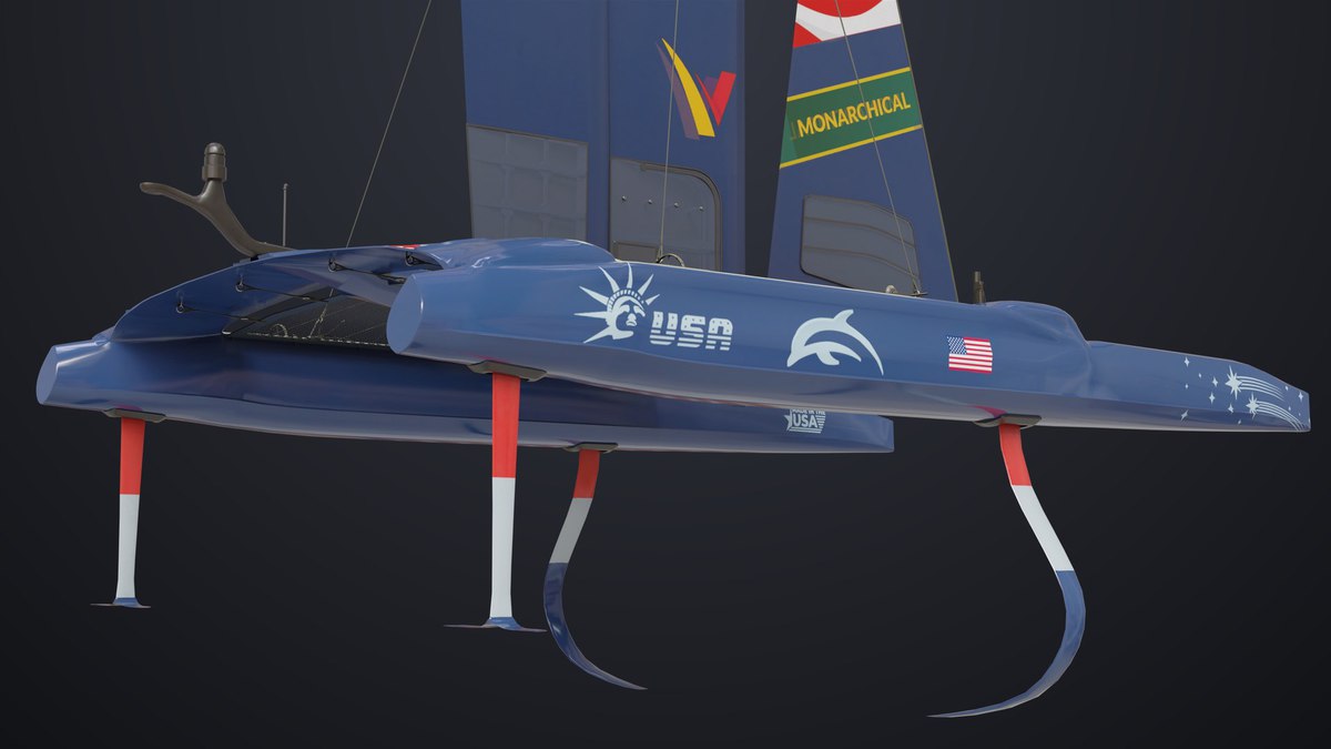 Yacht Hydrofoil Sailing Boats HDRP URP Textures