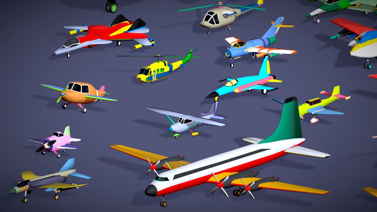 55 Air Vehicle Mega Pack - Toon Air Field - Sky Force Collection - Stylized Set