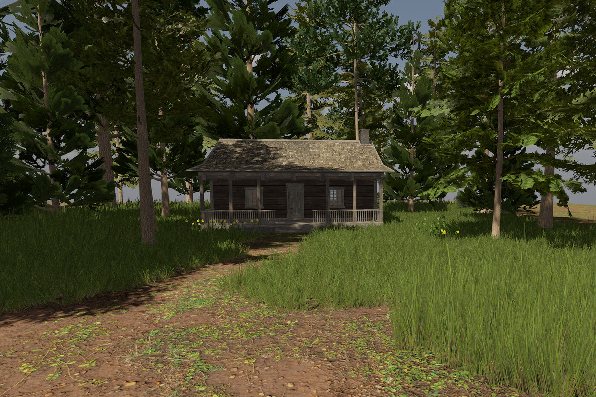 Wooden Log Hunting Cabin