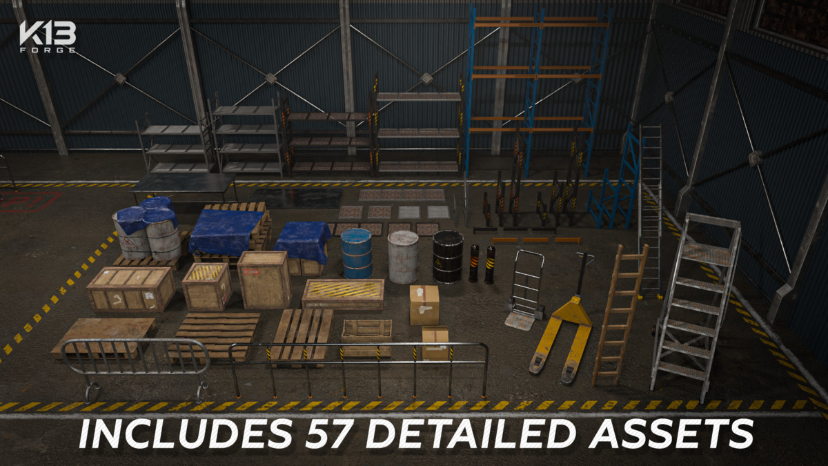 Modular Warehouse Racking & Props Pack