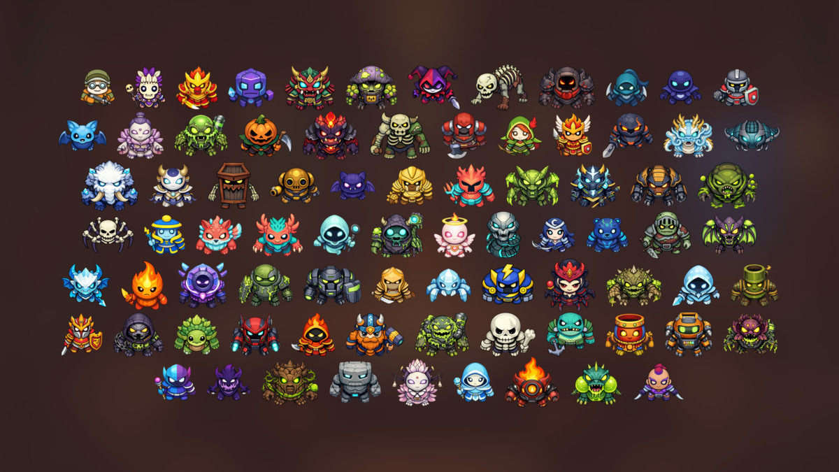 Chibi Fantasy Enemy and Boss Icons Pack for RPG Strategy and Tower Defense Games