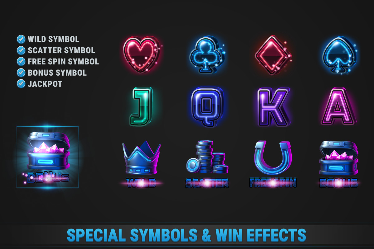 MK Slot Machine Kit • Modern Neon Casino Template