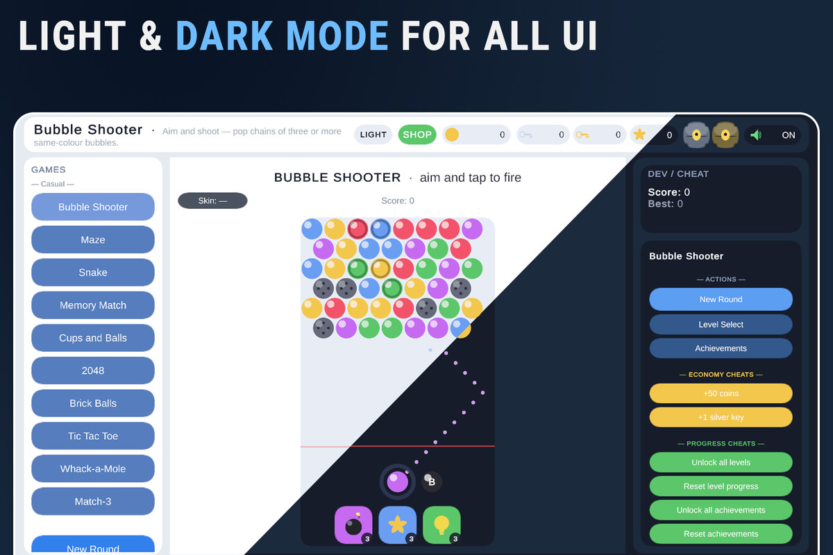Pocket Mini Games | Casual Pack – Modular Mobile Game Engine & Toolkit
